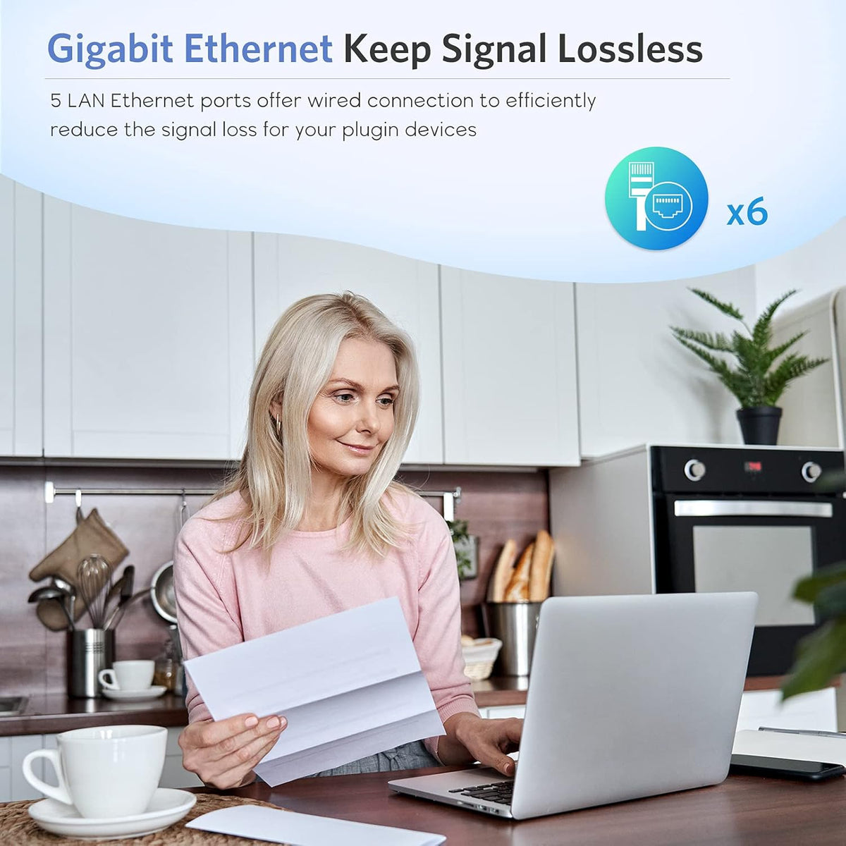 3 Pack Mesh WiFi System, 1200Mbps, Gigabit Ports W81802