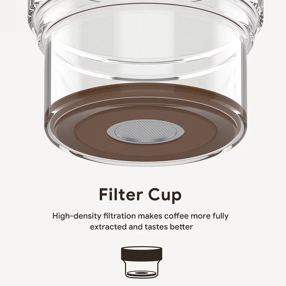 300ml Borosilicate Glass Cold Brew Coffee and Tea Maker with Cleaning Brush and Spoon A446