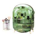 White Makeup Organizer with Lid and Drawers D304183