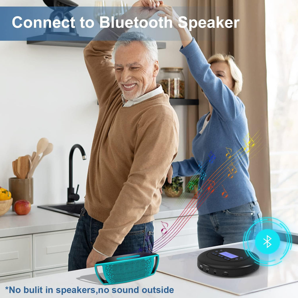Portable Bluetooth CD Player with Dual Headphone Jack G1826