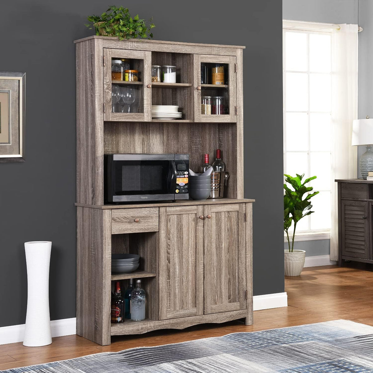 Grey China Cabinet A973494