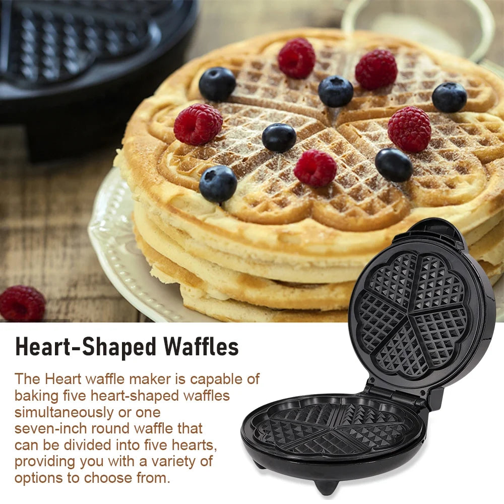 5 Heart-Shaped Waffle Maker Electric Waffle Iron Z529018