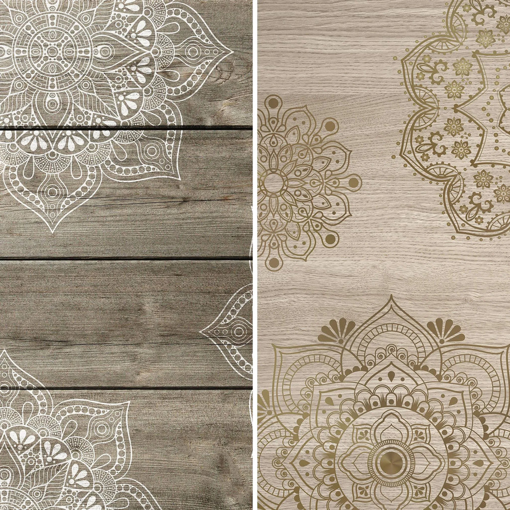 6 ft. Tall Double Sided Mandala Canvas Room Divider S42881