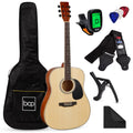 Natural Full Size Acoustic Guitar Starter Kit with Gig Bag W1131