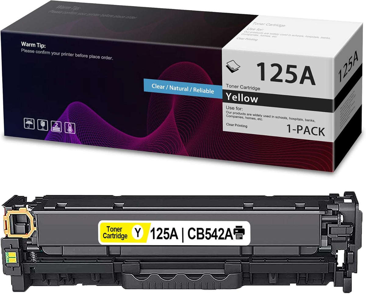 Compatible 125A Remanufactured Toner Cartridge Replacement Yellow 1-Pack D108