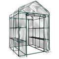 4 Tier Mini Greenhouse with Locking Wheels and PVC Cover I398