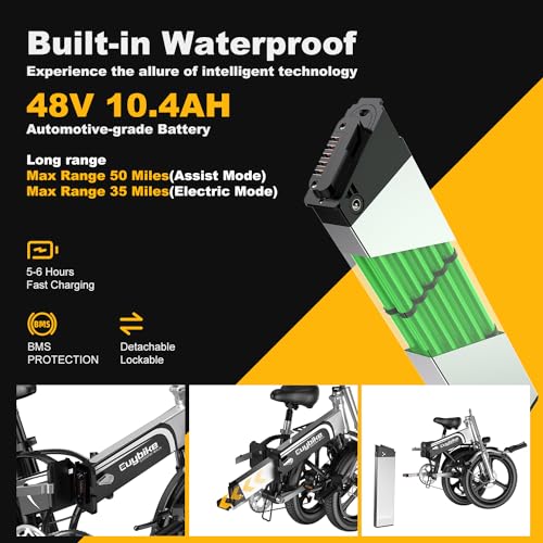 20" Fat Tire 750W 48V 12.8AH/15AH/20AH Battery 7-Speed Folding Electric Bike Z79614