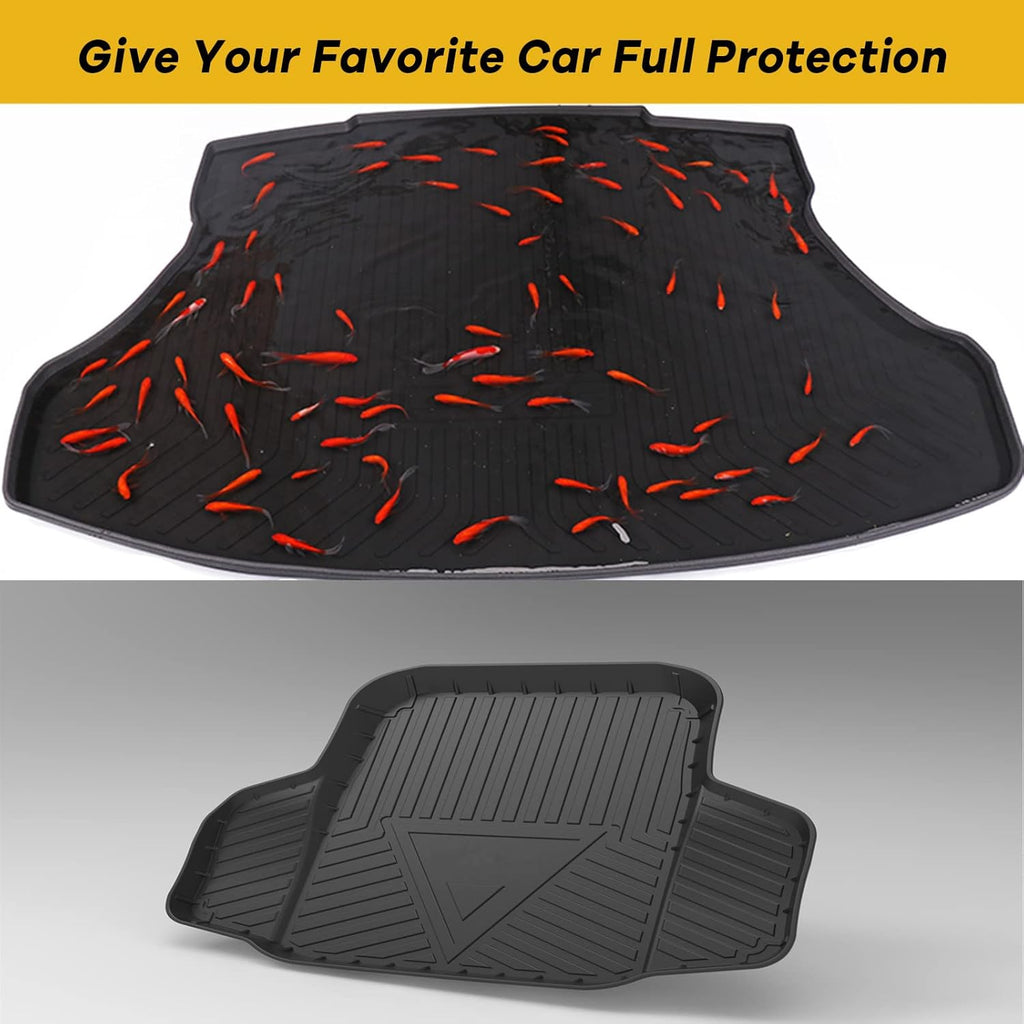 Black TPE All Weather Car Floor Mats Full Set M565