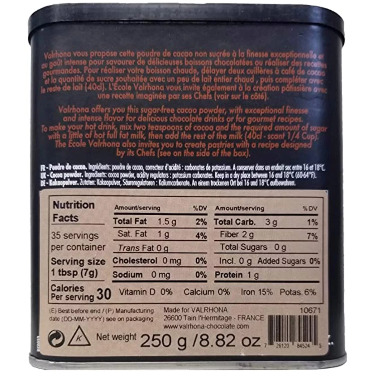 Pure Cocoa Powder 8.8 oz. M63068