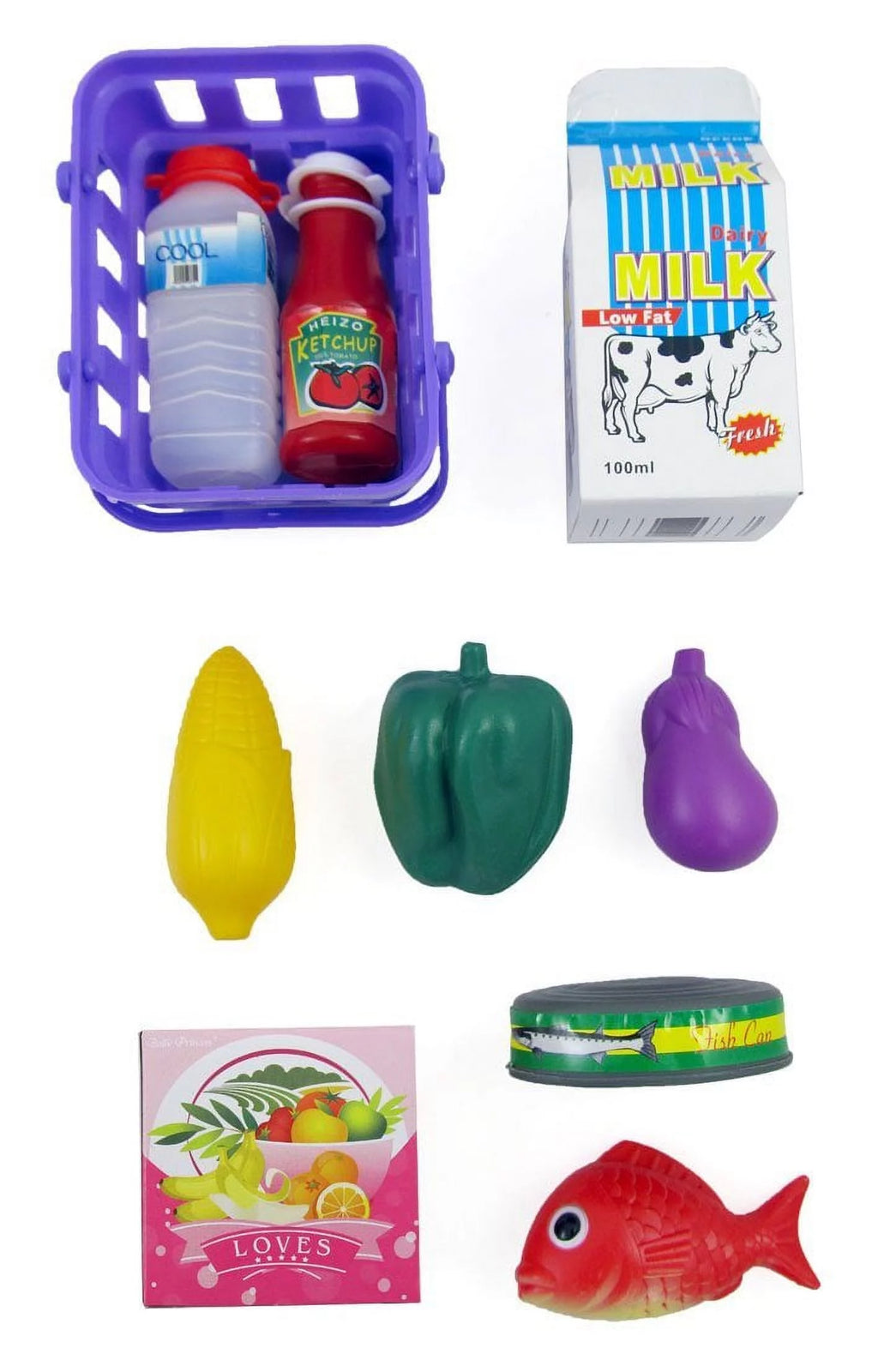 Cash Register with Checkout Scanner, Weight Scale, Microphone, Calculator, Play Money and Food Shopping Playset X776157