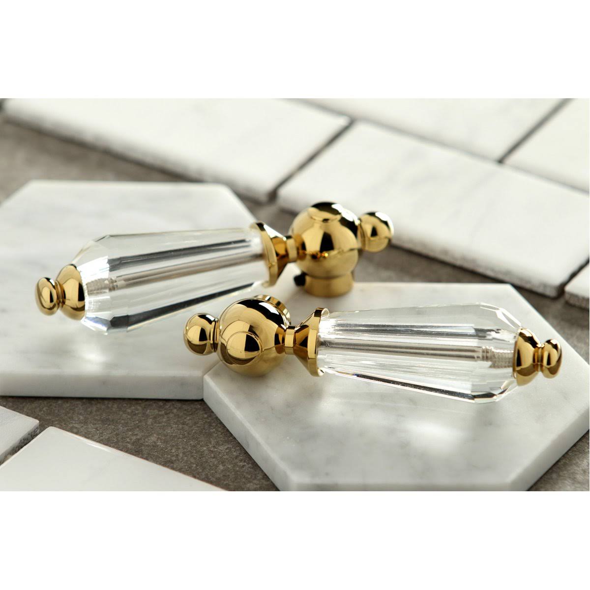 Brushed Nickel Two-Handle Wall Mount Bathroom Faucet F9284