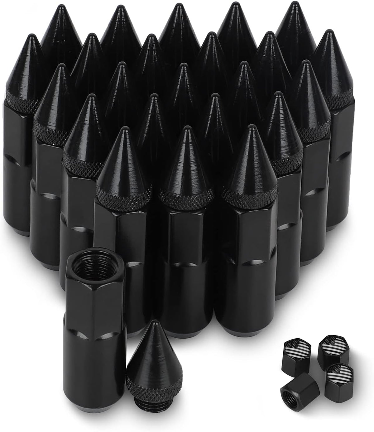 24 PCS Steel Spiked Lug Nuts (Neo Chrome) U938368