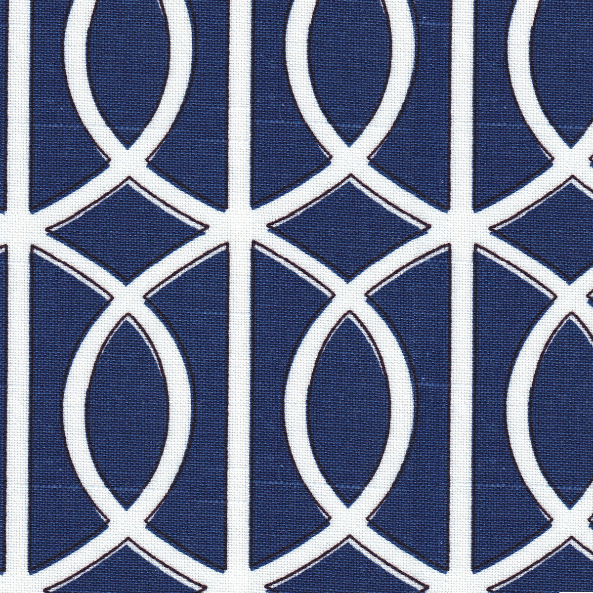 Cream and Blue Geometric Accent Armchair G66378