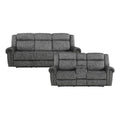 Charcoal Microfiber 2-Piece Power Reclining Sofa Set J5372