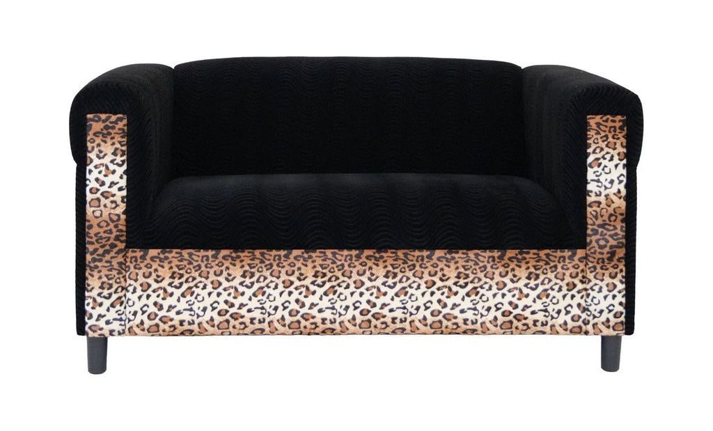 Black Velvet Loveseat Sofa I934