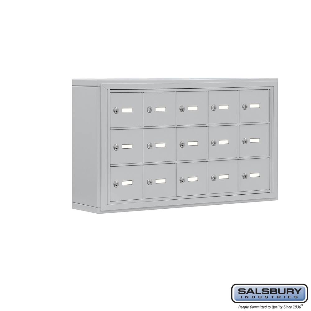 15 A Door Cell Phone Storage Locker, Aluminum, Surface Mounted I78851
