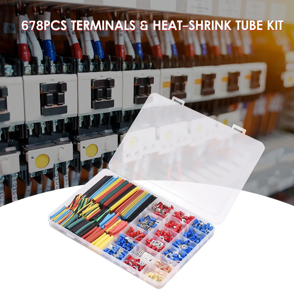 678PCS Terminals & Heat-shrink Tube Kit K3692