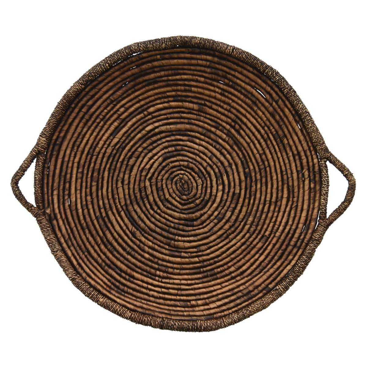 Natural Fiber Water Hyacinth Tray Brown I703039