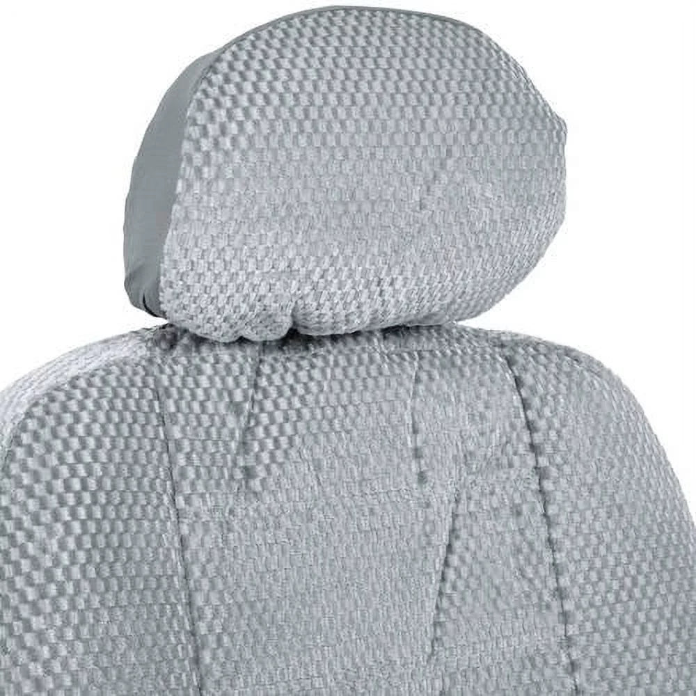 Checkered Cloth Car Seat Covers, 9pc Front and Rear Full Set W5842