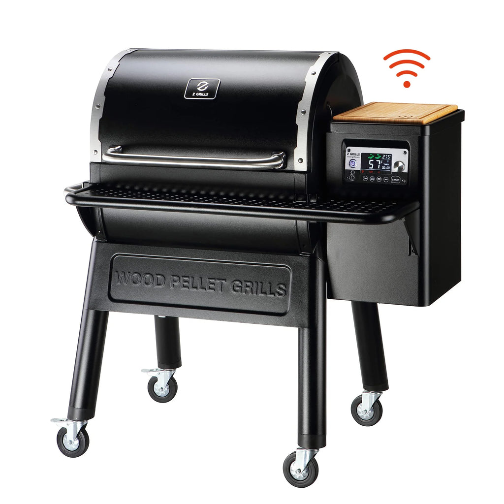 Pellet Grill & Smoker with Foldable Front Shelf, Ash Cleanout System, Rain Cover, 1056 sq.in Cooking Area B5257