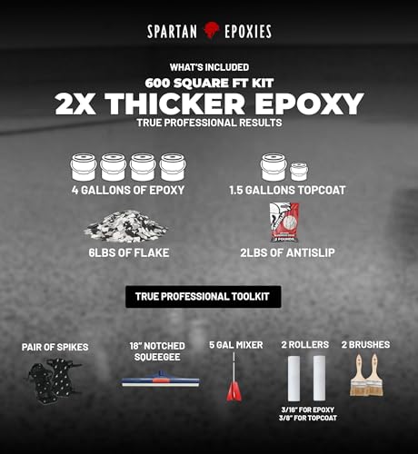 Epoxy Floor Kit for Concrete, 300-400 sq ft H380