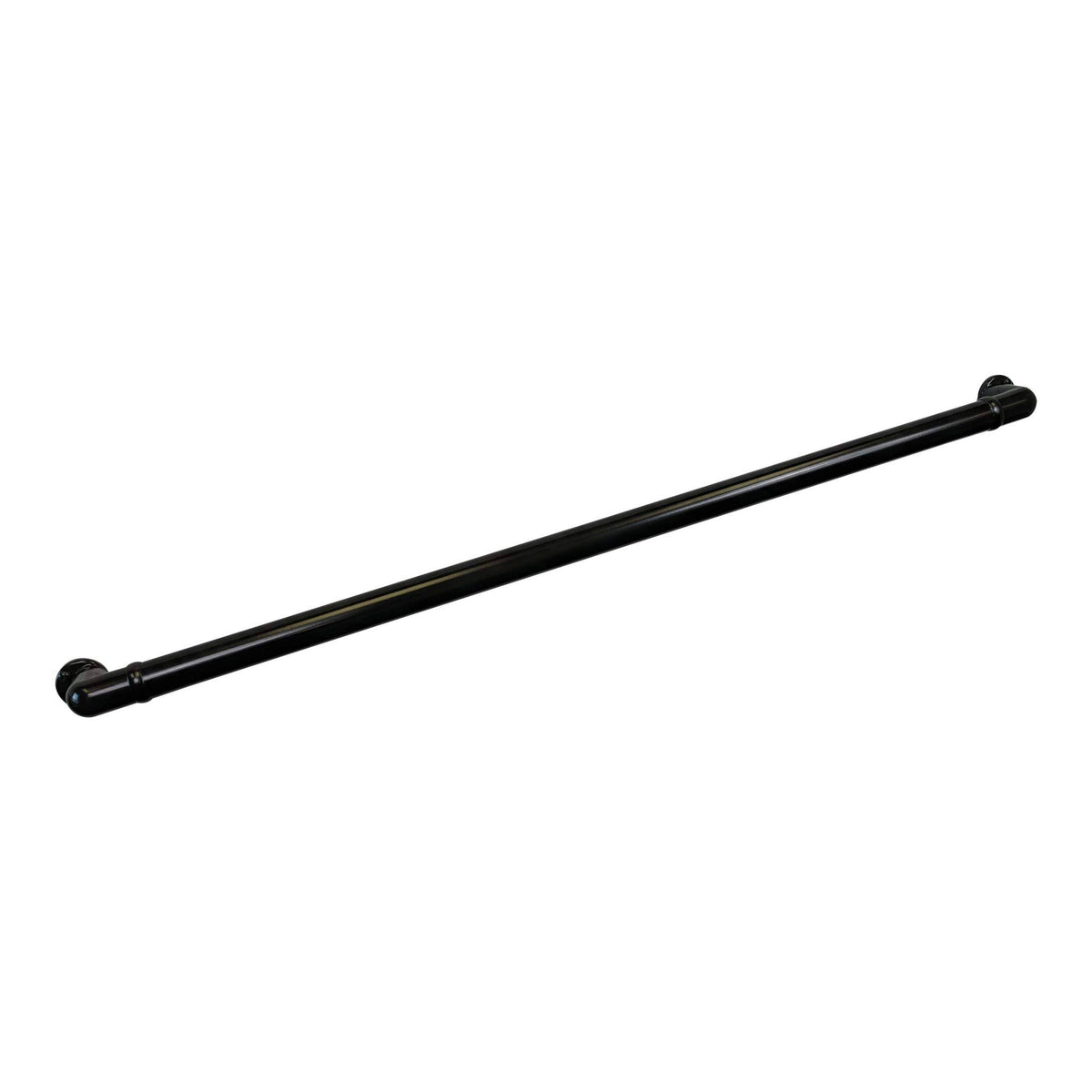 Satin Black Handrail Section with Return B630903