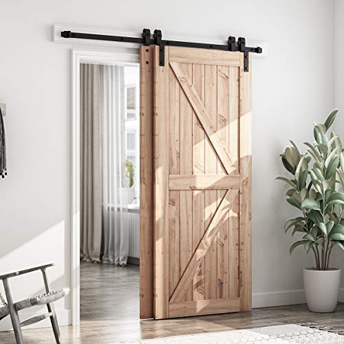 6.6 Feet Bypass Sliding Barn Door Hardware Kit U279