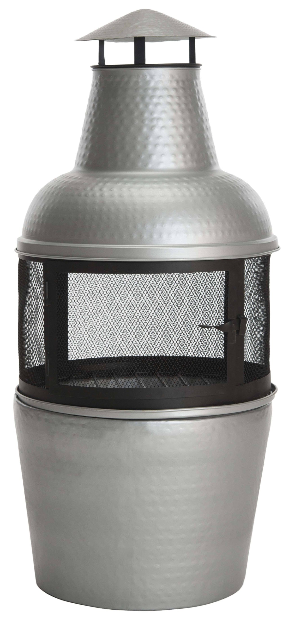 Silver Black Chiminea J10285