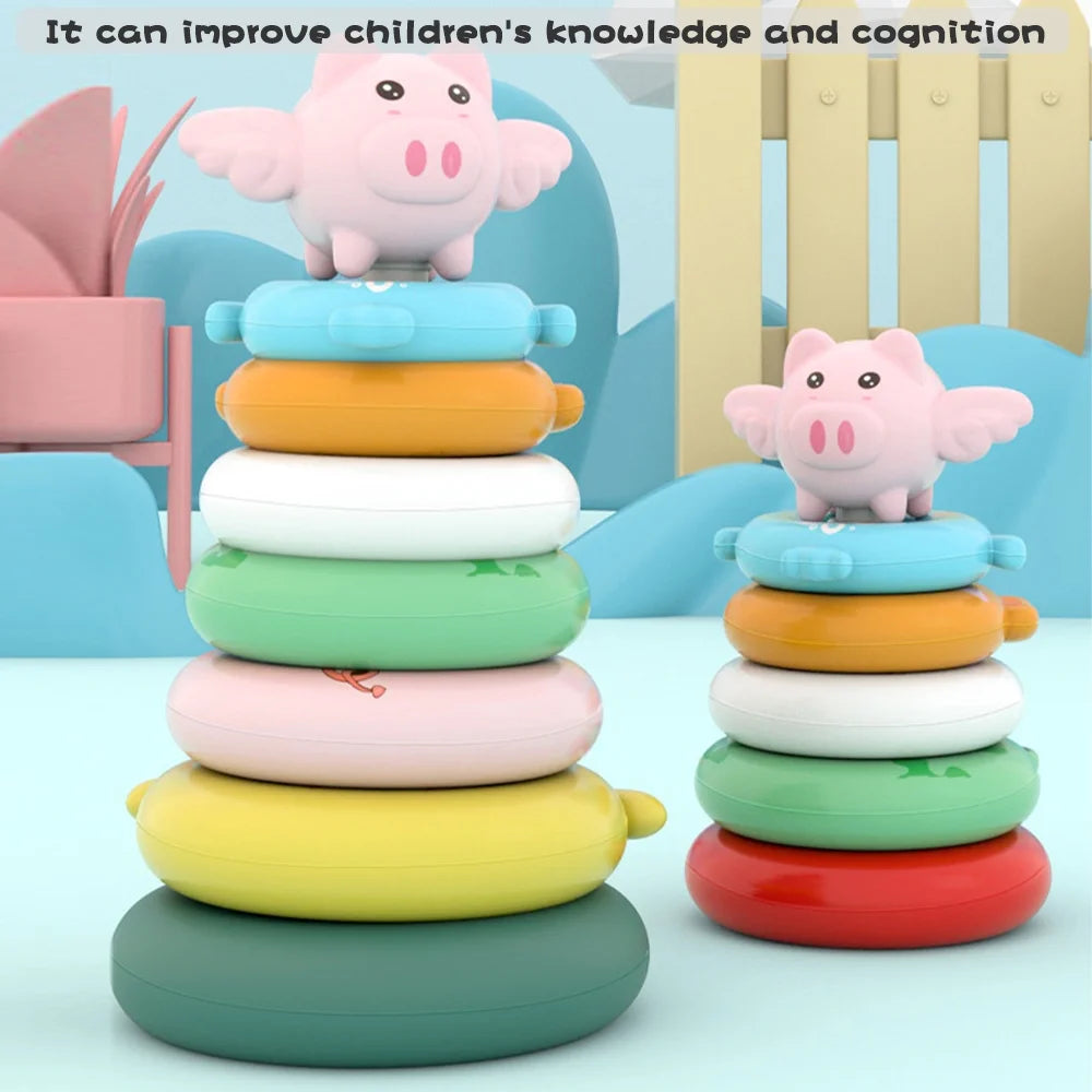7 Rings Baby Stacking & Nesting Toys Montessori Baby Blocks R4123