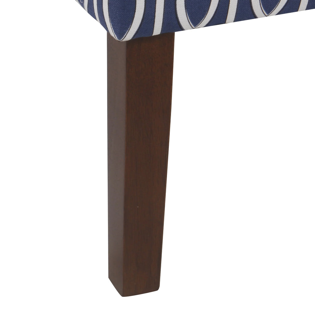 Cream and Blue Geometric Accent Armchair G66378