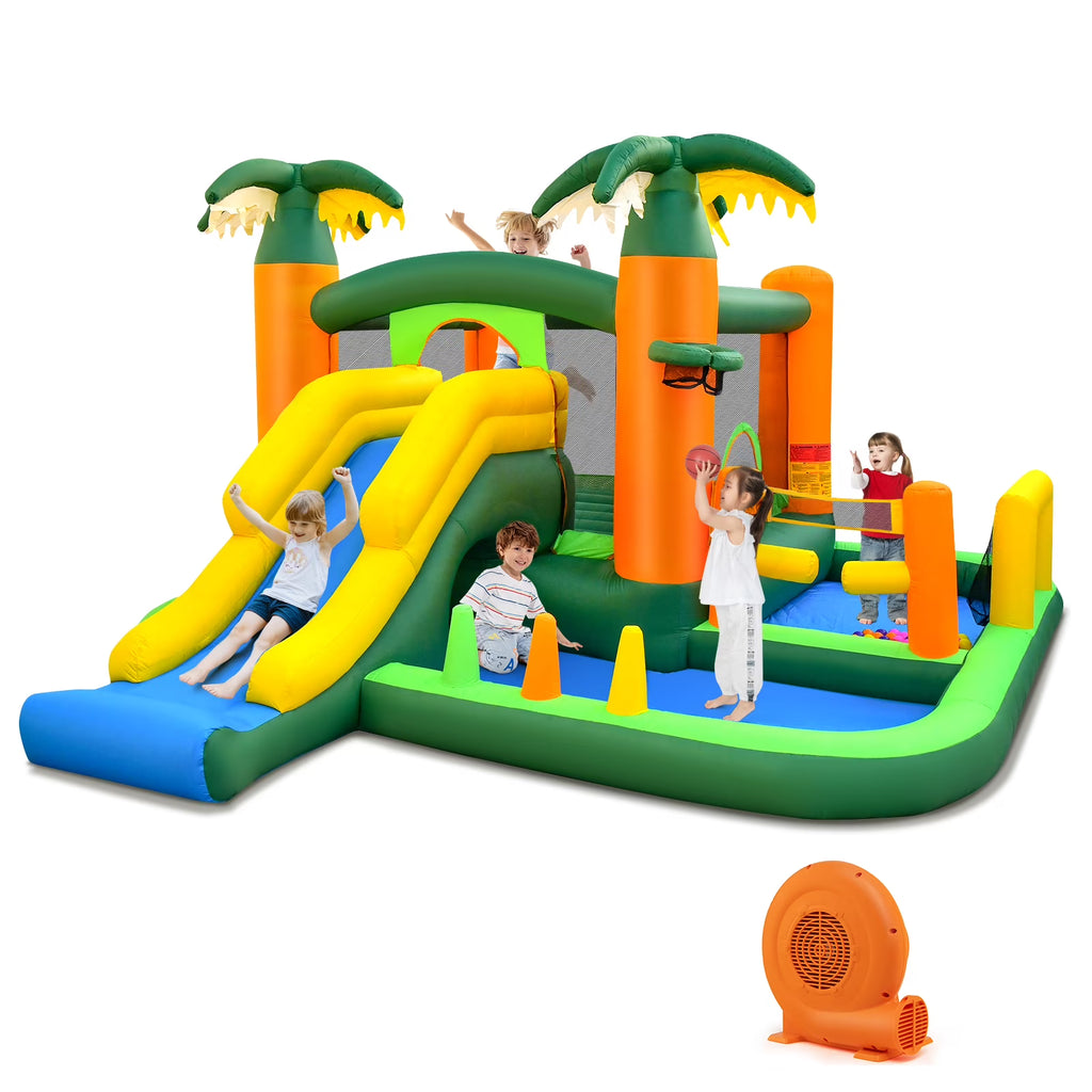 8-in-1 Inflatable Bounce Castle with Blower R787896