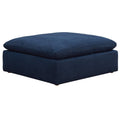 Navy Puff Fabric Slipcovered Sectional Modular Ottoman S48972