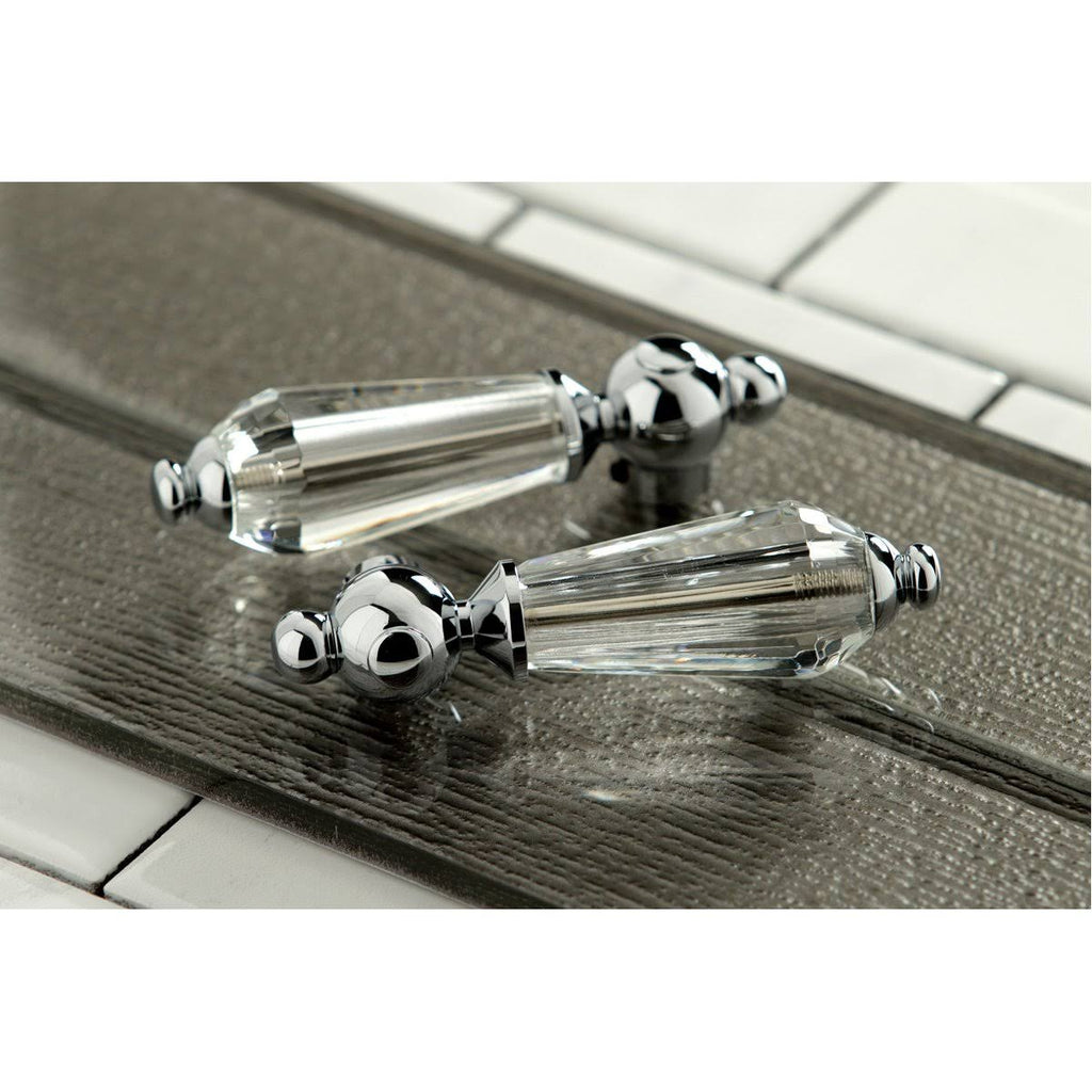 Brushed Nickel Two-Handle Wall Mount Bathroom Faucet F9284