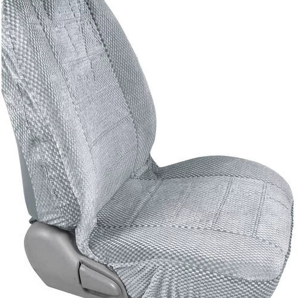 Checkered Cloth Car Seat Covers, 9pc Front and Rear Full Set W5842