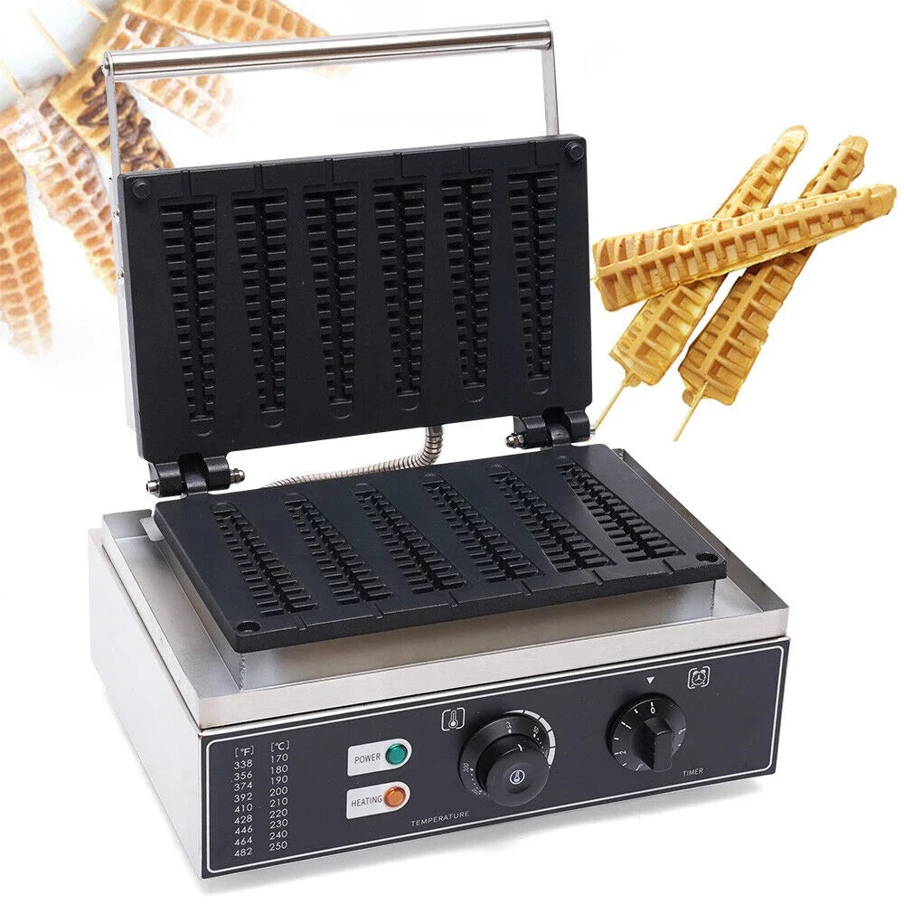 6pcs Non-stick Electric Stick Waffle Maker Machine V346483