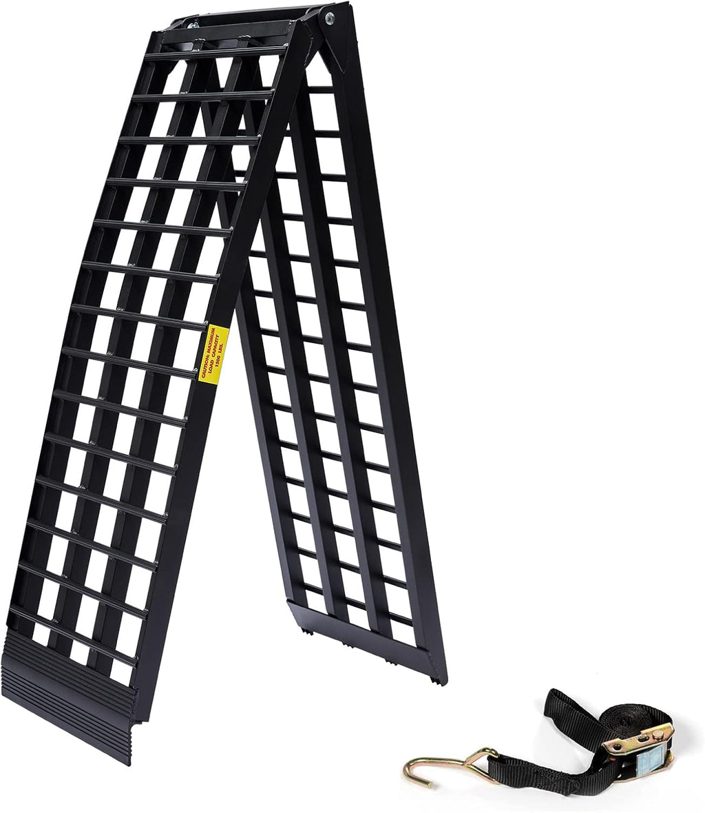 1500 lbs Capacity Portable Aluminum Folding Loading Ramp O4784