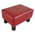 Small Faux Leather Ottoman M30520