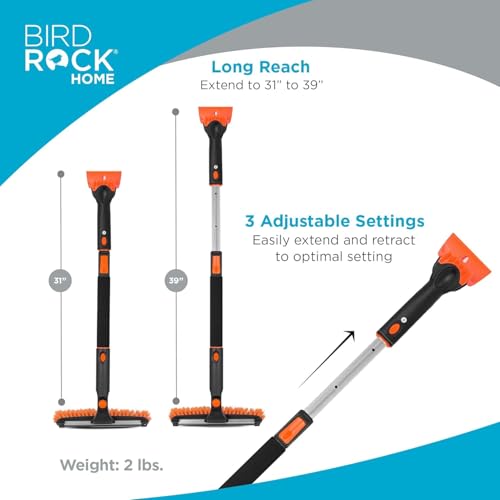Extendable Snow Brush with Detachable Ice Scraper O130
