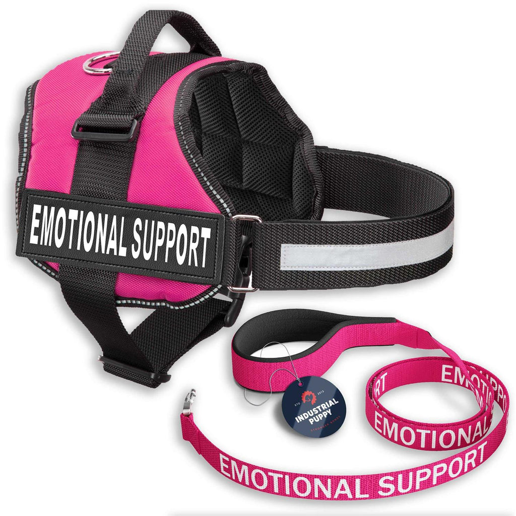 Emotional Support Dog Vest Harness with Reflective Straps and Matching Leash Set S21306