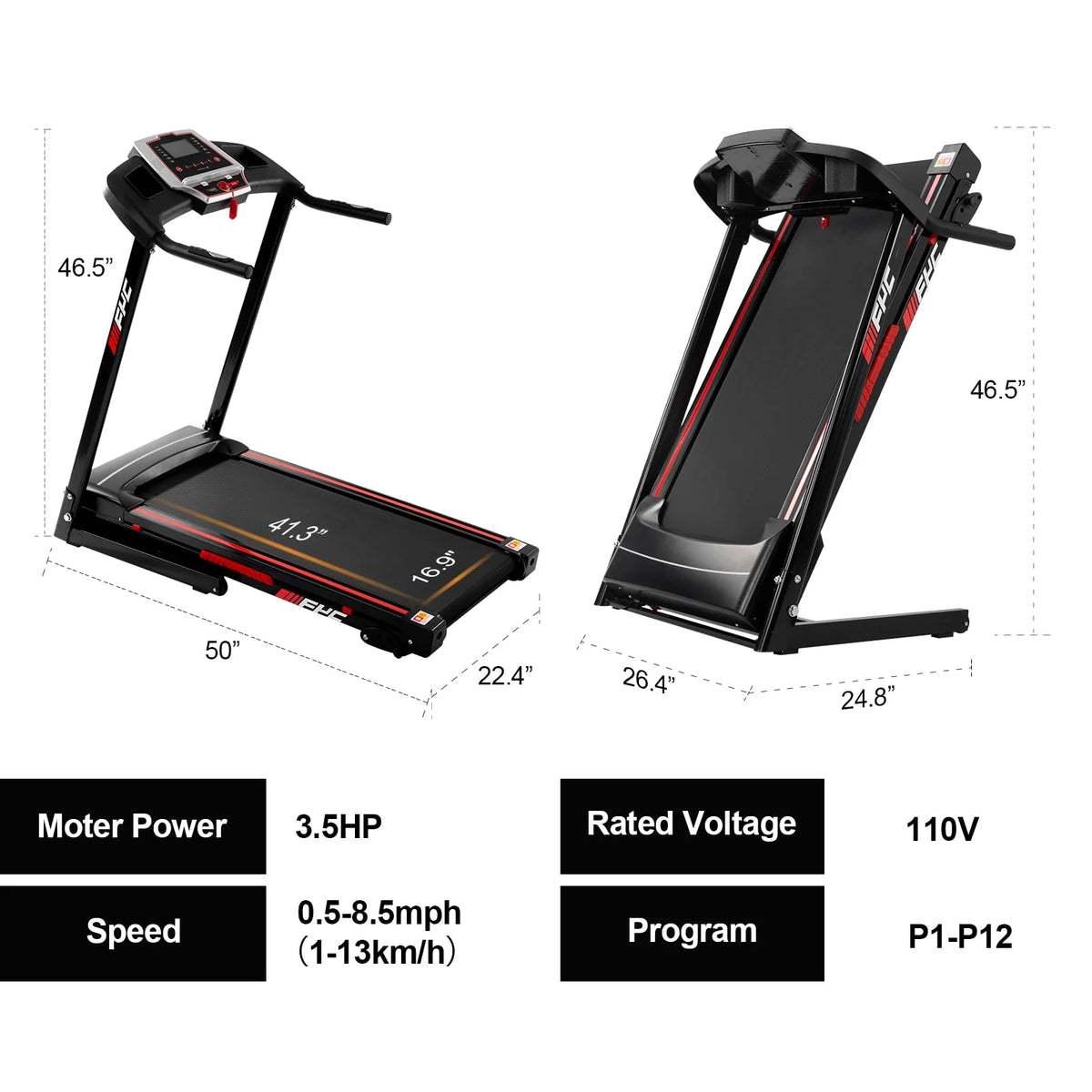 Folding Treadmill with Incline L4757