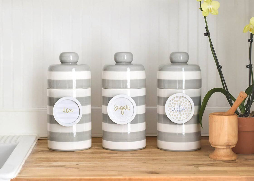 Stone Stripe Mini Canister K92831