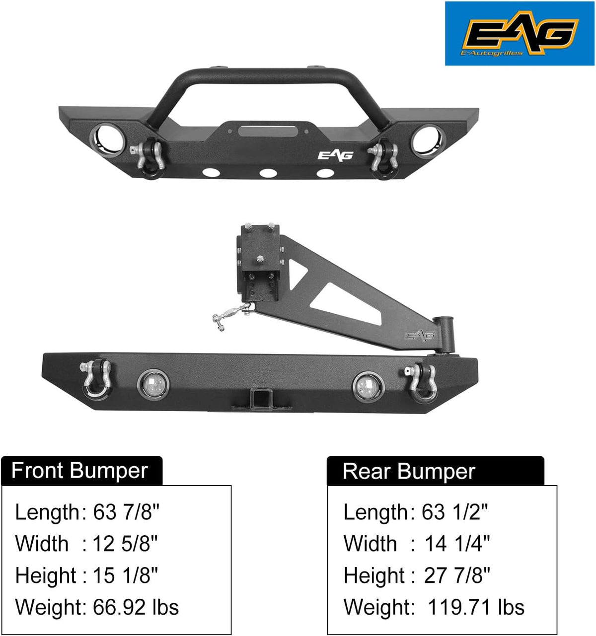 Front Bumper and Rear Bumper Combo G518648