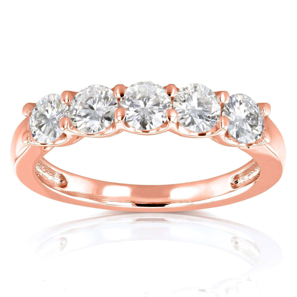 14K Yellow Gold Moissanite Bridal Wedding Band J238