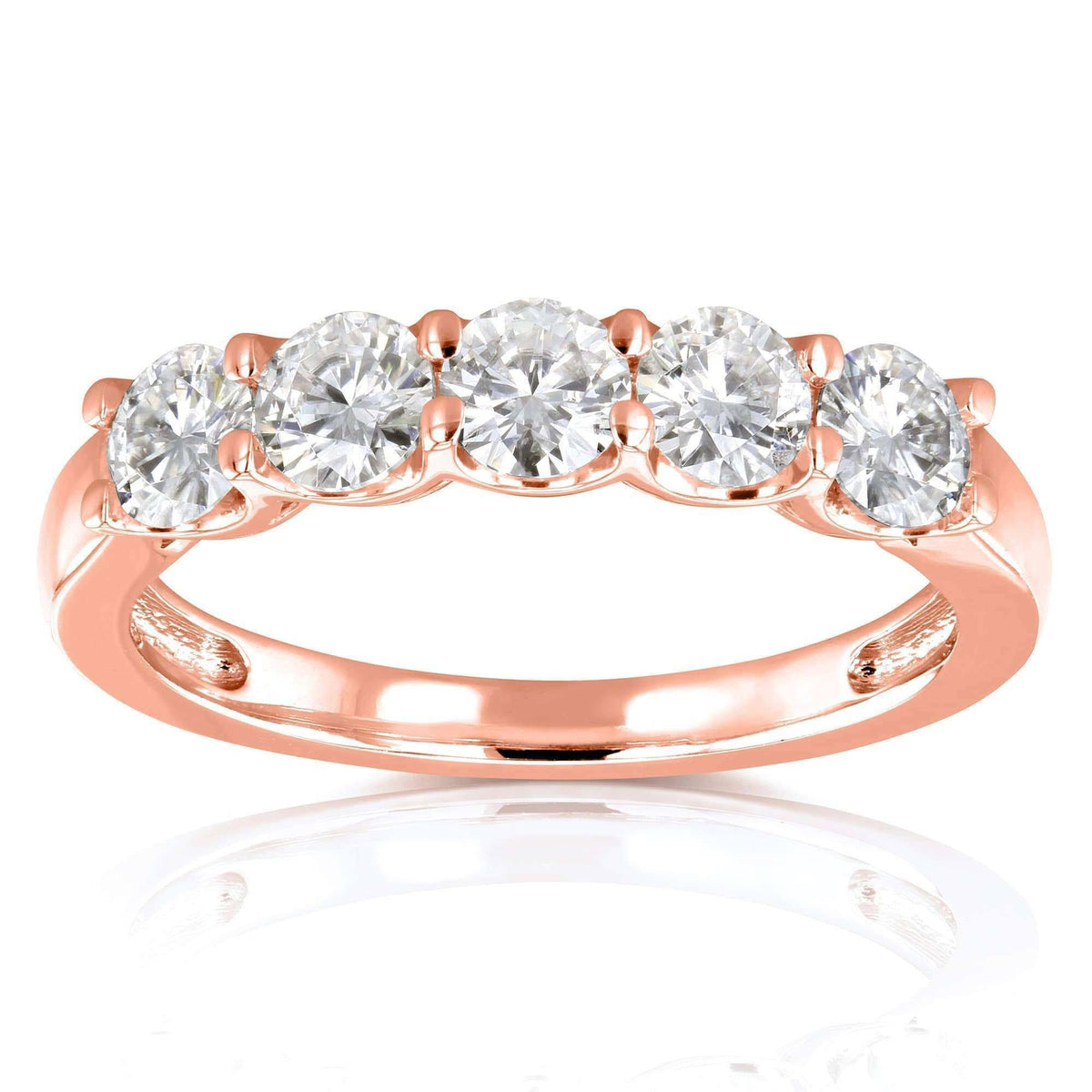 14K Yellow Gold Moissanite Bridal Wedding Band J238