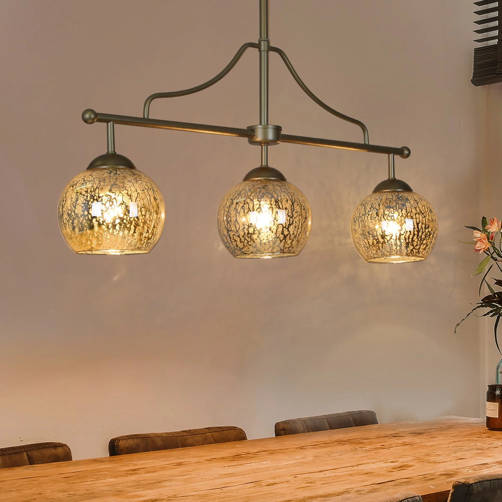 3-Light Gold Linear Chandelier P633218