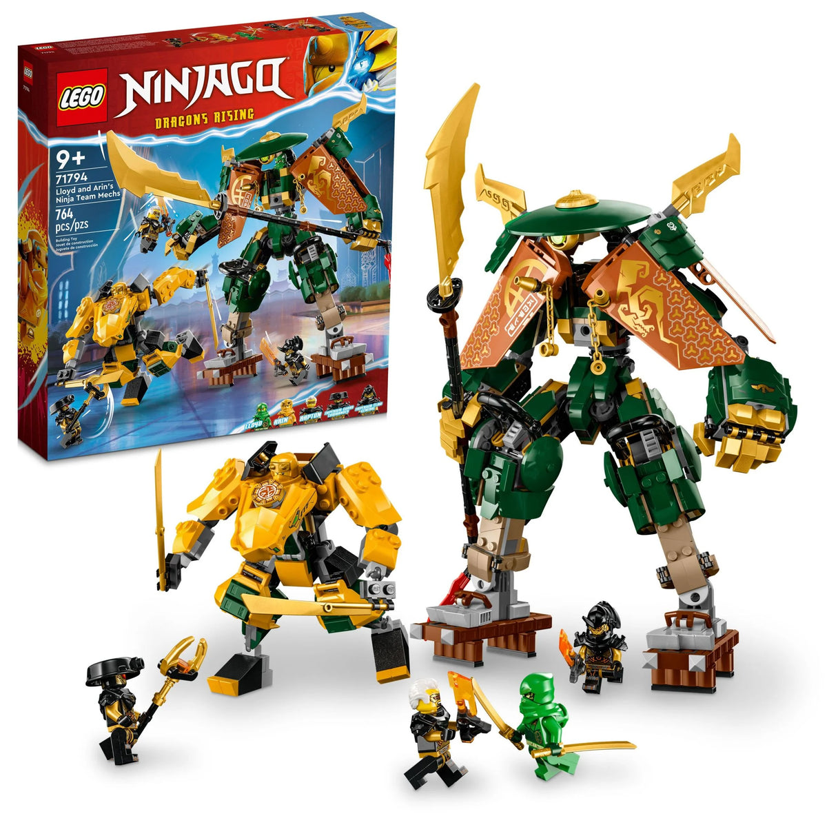 Building Toy Set with 2 Battle Mechs and 5 Minifigures M358