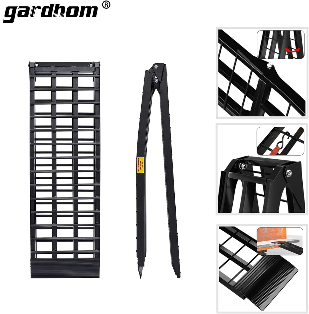1500 lbs Capacity Portable Aluminum Folding Loading Ramp O4784