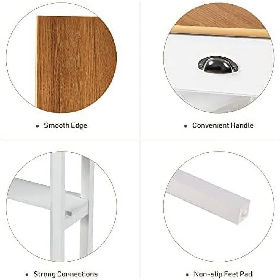 Small Corner Desk with Shelves Drawer V52579
