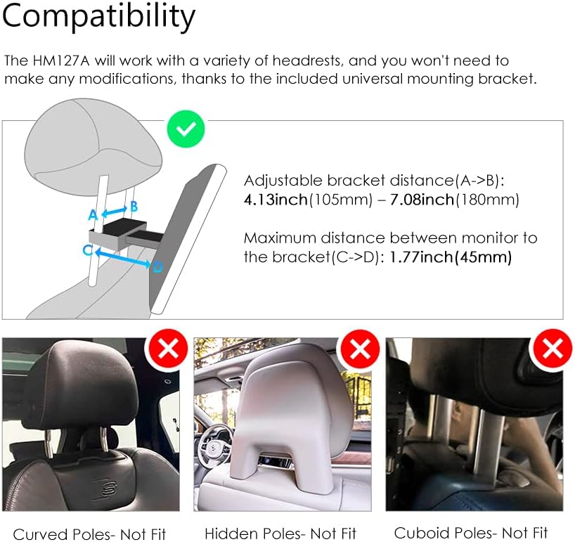12.5 Inch Android Car Headrest Touch Screen Portable Video Player L708809