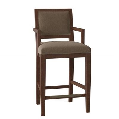 Walnut Linen Counter Stool I392